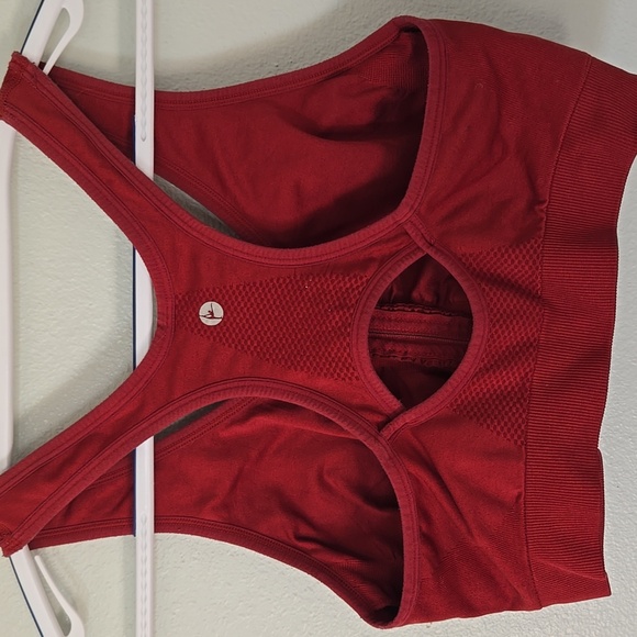 90 Degree | Dark Red Front Close Sports Bra Size Large - Picture 2 of 8